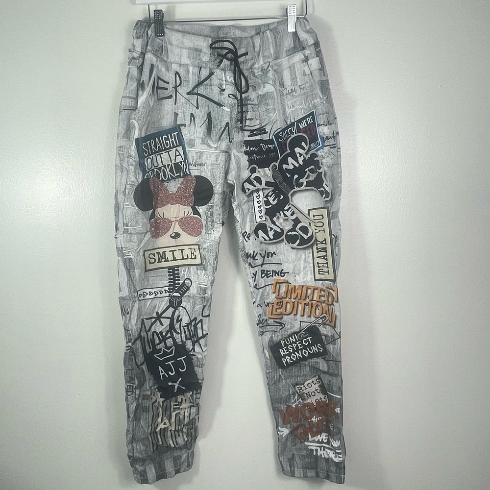 Disney-inspired graffiti art Joggers